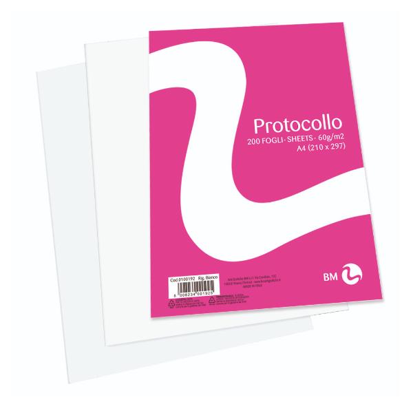 BM - BeMore RISMA CARTA PROTOCOLLO A4 - BIANCO