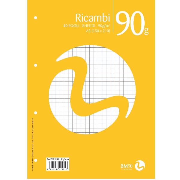 BM - BeMore RICAMBI NON RINFORZATI A5 90GR - Q