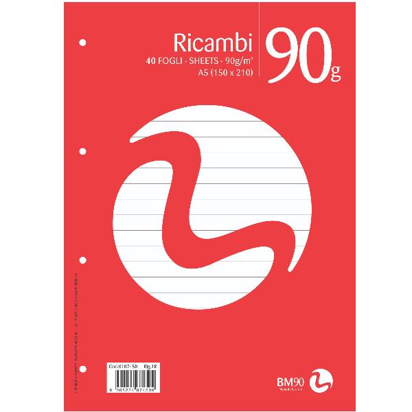 BM - BeMore RICAMBI NON RINFORZATI A5 90GR - 1 RIGO