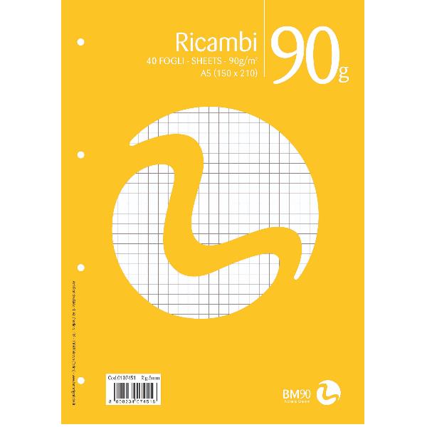 BM - BeMore RICAMBI NON RINFORZATI A5 90GR - 5MM