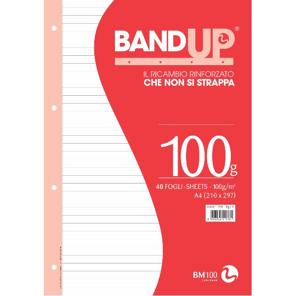 BM - BeMore RICAMBI RINFORZATI BANDUP A4 100GR - 1 RIGO