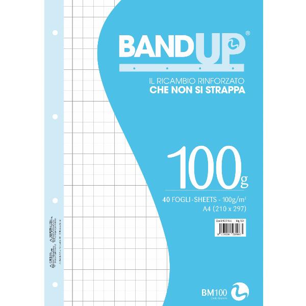 BM - BeMore RICAMBI RINFORZATI BANDUP A4 100GR - 10F