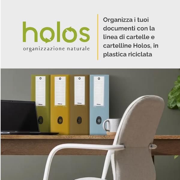 Cartella 3 lembi Holos azzurro in plastica riciclata 2