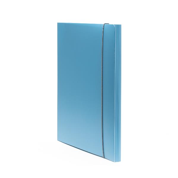 Cartella 3 lembi Holos azzurro in plastica riciclata 6