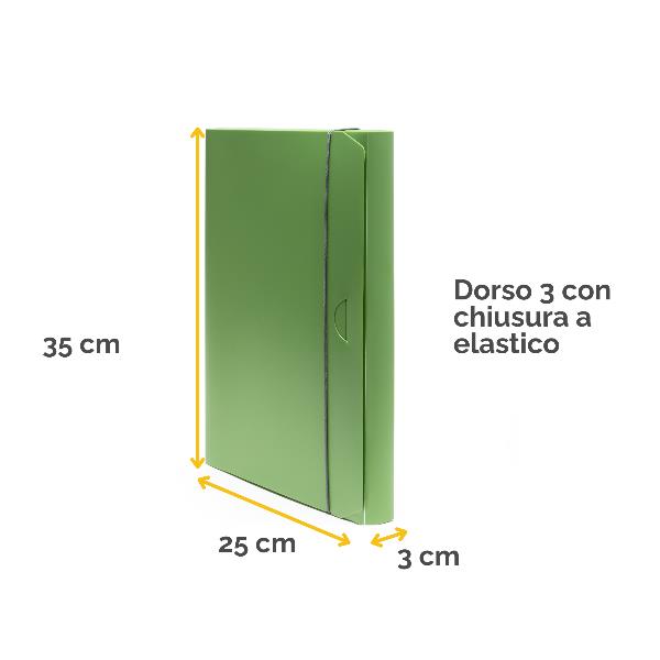 Cartella progetto Holos 3 verde in plastica riciclata 2
