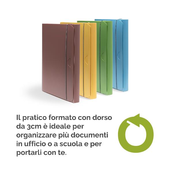 Cartella progetto Holos 3 giallo in plastica riciclata 4