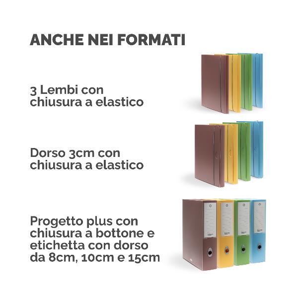 Cartella progetto Holos 3 giallo in plastica riciclata 5