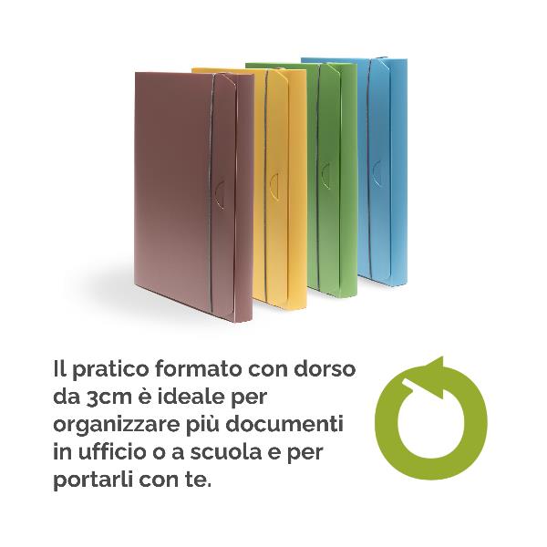 Cartella progetto Holos 3 marrone in plastica riciclata 7