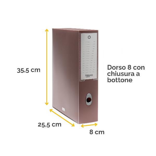 FELLOWES LEONARDI Scatola progetto Holos D8 marrone in plastica riciclata