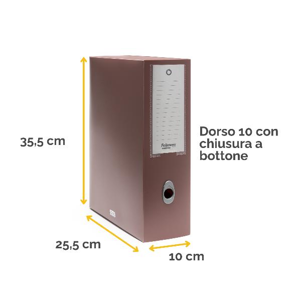 FELLOWES LEONARDI Scatola progetto Holos D10 marrone in plastica riciclata
