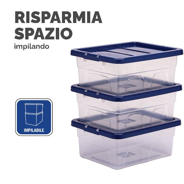 Scatola in plastica coperchio 15L 4