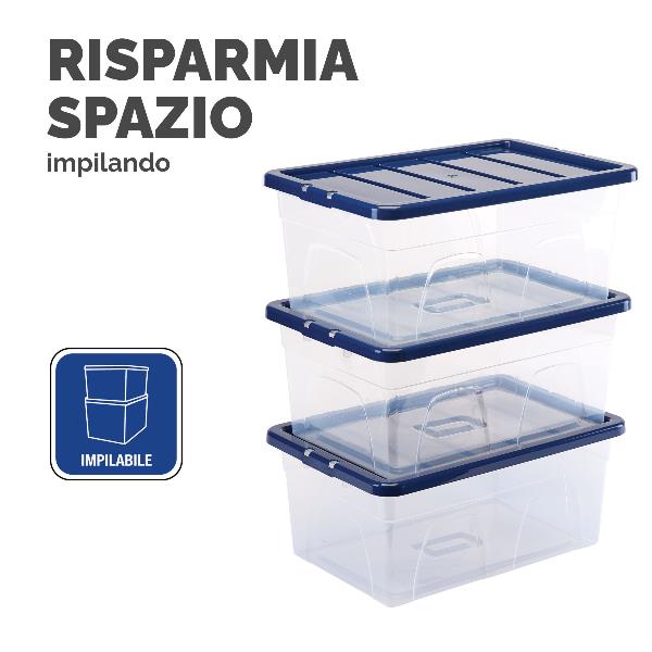 Scatola in plastica coperchio 22L 4