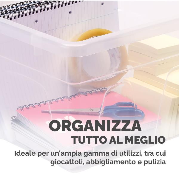 Scatola in plastica coperchio 22L 6