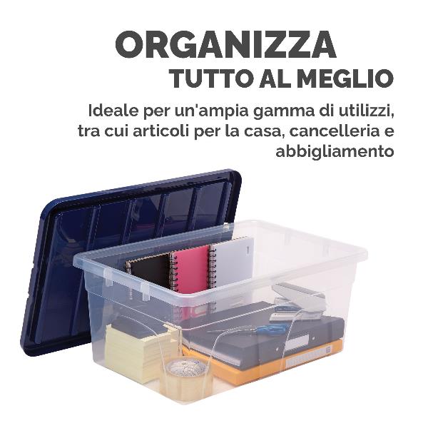 Scatola in plastica coperchio 38L 2
