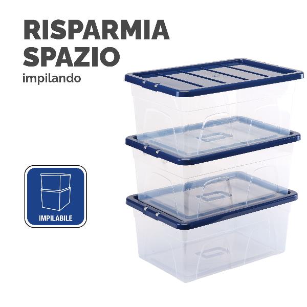 Scatola in plastica coperchio 38L 4