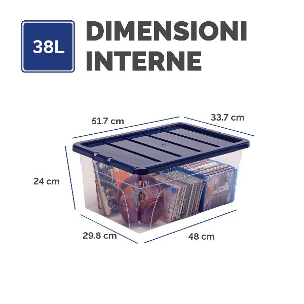 Scatola in plastica coperchio 38L 5