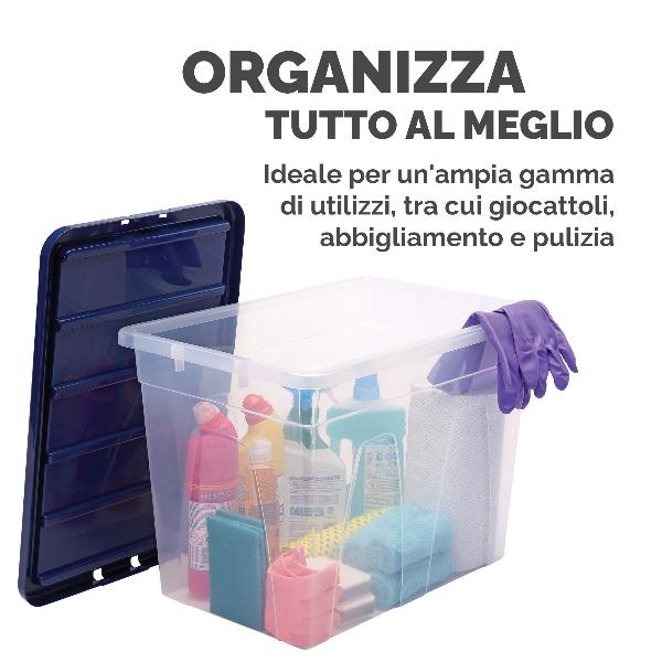 Scatola in plastica coperchio 64L 5