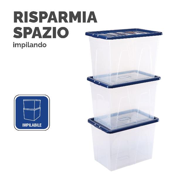 Scatola in plastica coperchio 64L 6