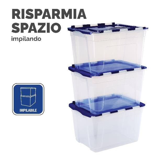 Scatola in plastica con cerniera 55L 3