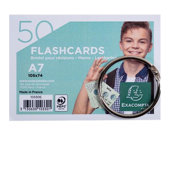 EXACOMPTA FLASHCARDS A7 COLORI ASSORTITI (Conf.19 da 50 Flashcards))