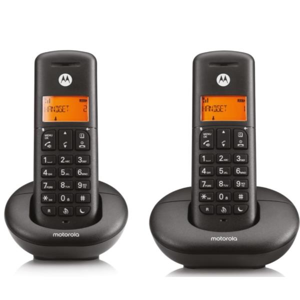 MOTOROLA CORDLESS CORDLESS E202 DUO NERO