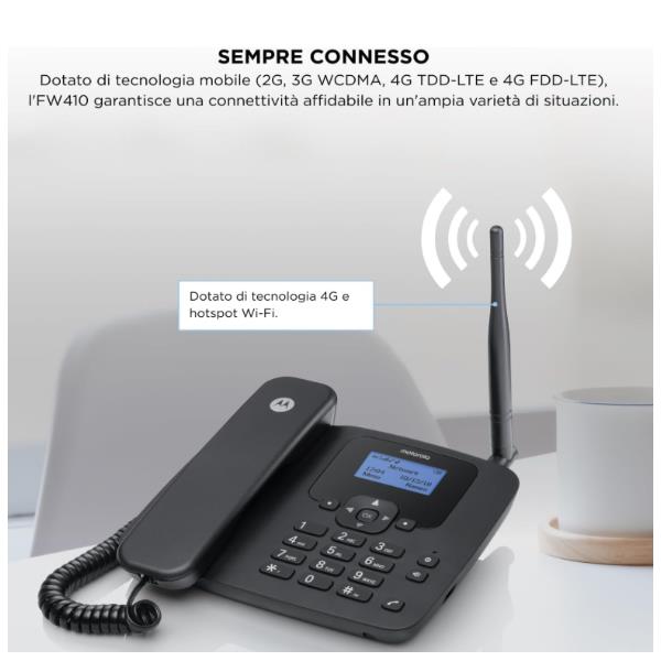 TELEFONO FISSO W410 (GSM CON SIM 4G) 5