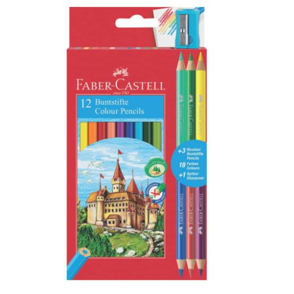 FABER CASTEL MATITE COLORE ECO +3 BICOLOR