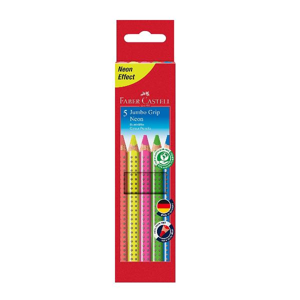 FABER CASTEL ASTUCCIO CARTONE 5MATITE COLORATE FLUO