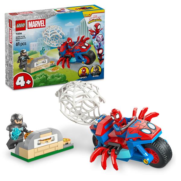 LEGO Spidey sulla moto contro Rhino