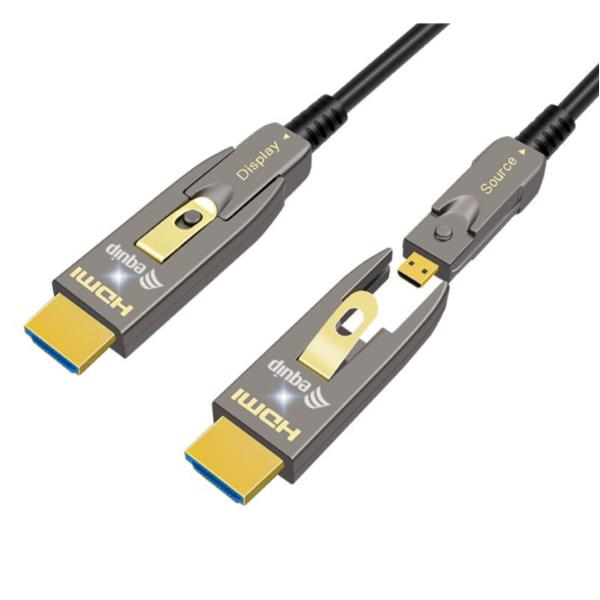 EQUIP - Cavo ottico attivo HDMI 2.0 staccabile tipo D + A, 4K/60Hz - 15m 2