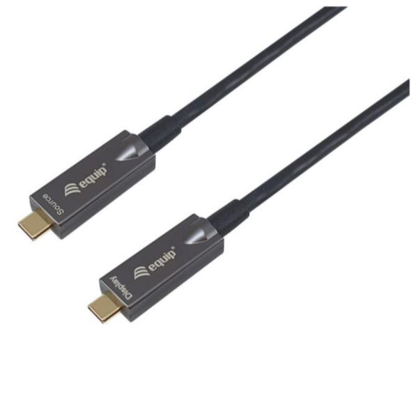 EQUIP - Cavo ottico attivo USB-C a C, PD 60W, 4K/60Hz, 10Gbps, Video+Dati+PD - 7.5m 3