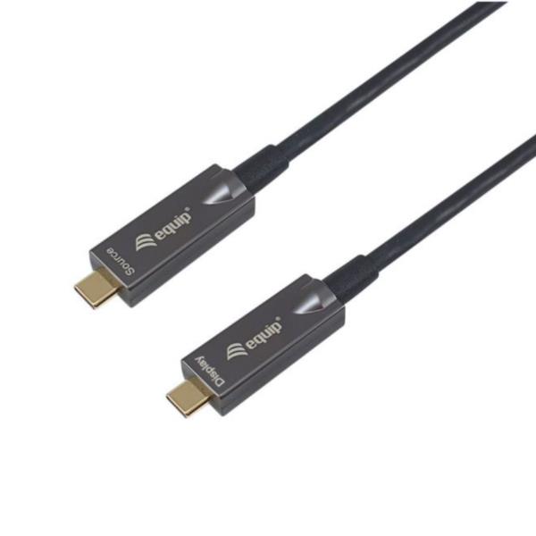 EQUIP EQUIP - Cavo Ottico Attivo USB-C a C, PD 60W, 8K/60Hz, 10Gbps, Video+Dati+PD - 15m