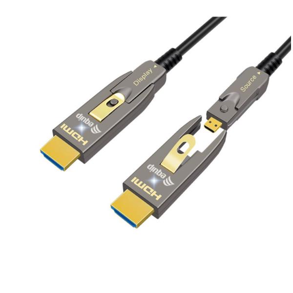 EQUIP EQUIP - Cavo Ottico Attivo HDMI 2.1 Staccabile Tipo D + A, 8K/60Hz - 30m