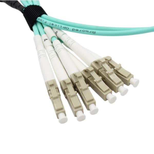 EQUIP - Cavo fibra ottica multimodale OM3 da MTP a 6 x LC Simplex, 1m 3