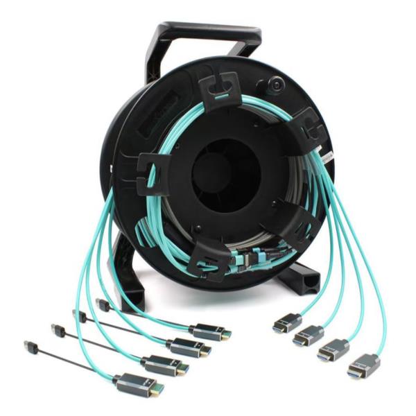 EQUIP EQUIP - Cavo Armato Multicore AOC MTP a HDMI 4-in-1, 8K/60Hz - 50m
