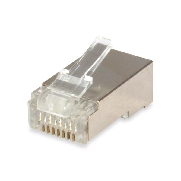 EQUIP - SET PLUG RJ45 CAT.6 SCHERMATO per cavi rotondi, Confez. 100pz 3