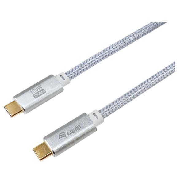 EQUIP EQUIP - CAVO USB 3.2 Gen 2 da C a C, M/M, PD 100W, 4K/60Hz, 10Gbps, bianco, 3.0m