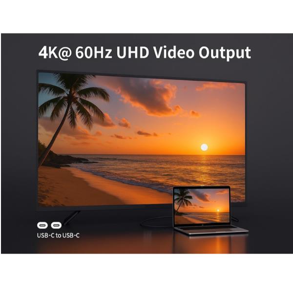 EQUIP - CAVO USB4 ultrasottile, da USB-C M a USB-C M, 40 Gbps, PD 3.1 240 W, 8K/60 Hz, compatibile con Thunderbolt 3/4, 1.2m 4