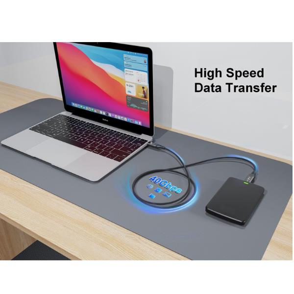 EQUIP - CAVO USB4 ultrasottile, da USB-C M a USB-C M, 40 Gbps, PD 3.1 240 W, 8K/60 Hz, compatibile con Thunderbolt 3/4, 1.2m 7