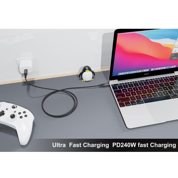EQUIP - CAVO USB4, da USB-C maschio a USB-C maschio, 80 Gbps, PD 3.1 240 W, 8K/60 Hz, compatibile con Thunderbolt 3/4, 1.2m 5