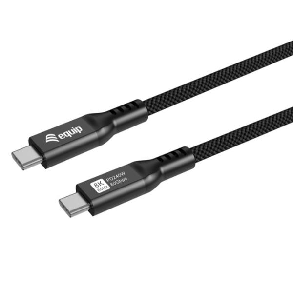 EQUIP - CAVO USB4, da USB-C maschio a USB-C maschio, 80 Gbps, PD 3.1 240 W, 8K/60 Hz, compatibile con Thunderbolt 3/4, 1.2m 6