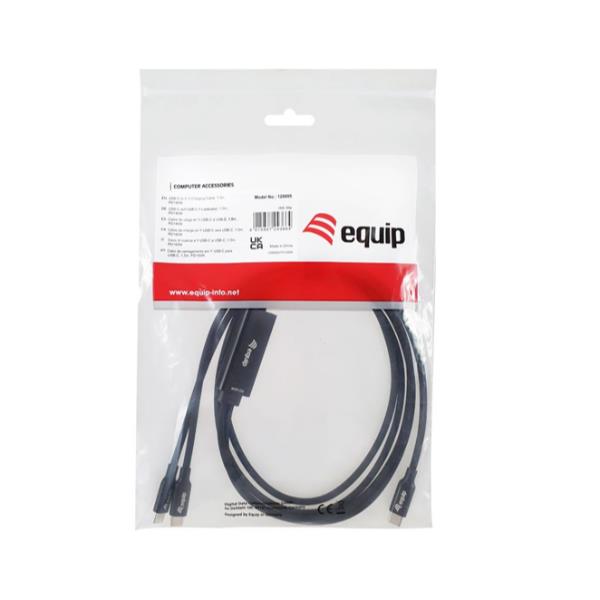EQUIP - CAVO DI RICARICA USB-C a C a Y, PD 3.1 140W, E-marker, Intrecciato, 1.5m 6
