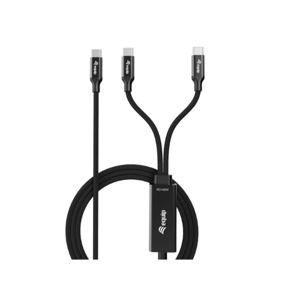 EQUIP - CAVO DI RICARICA USB-C a C a Y, PD 3.1 140W, E-marker, Intrecciato, 1.5m 7