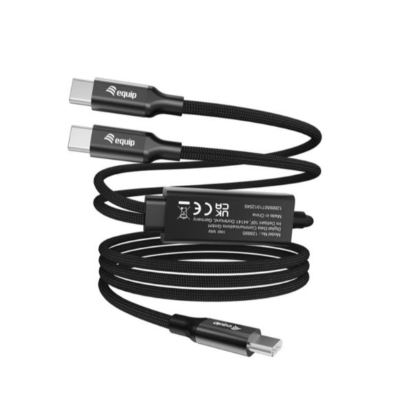 EQUIP - CAVO DI RICARICA USB-C a C a Y, PD 3.1 140W, E-marker, Intrecciato, 1.5m 8