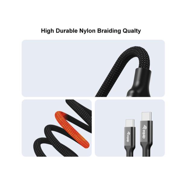 EQUIP - CAVO DI RICARICA USB-C a C a Y, PD 3.1 140W, E-marker, Intrecciato, 1.5m 9