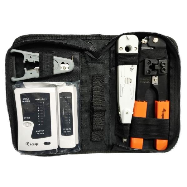 EQUIP EQUIP - SET STRUMENTI DI RETE (Crimpatrice, tester Lan, etc.)