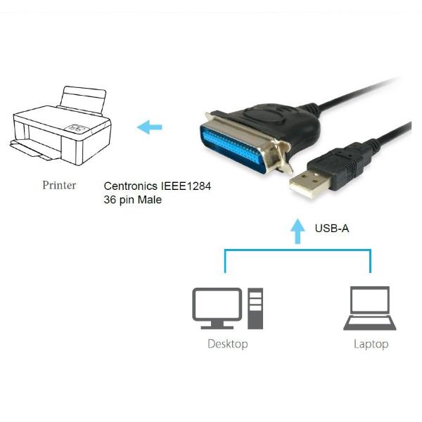 EQUIP - CAVO ADATTATORE USB - PARALLELO 6