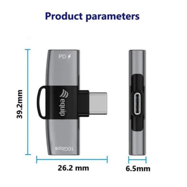 EQUIP - ADATTATORE OTG USB-C 2 in 1, PD 100W, 10Gbps 11