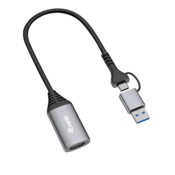 EQUIP - ADATTATORE da USB a HDMI (USB-C + A), 1080P HD 7