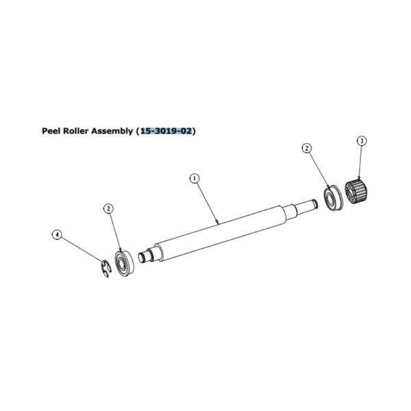 PLATEN ROLLER ASSY 4 PEEL ROHS 2